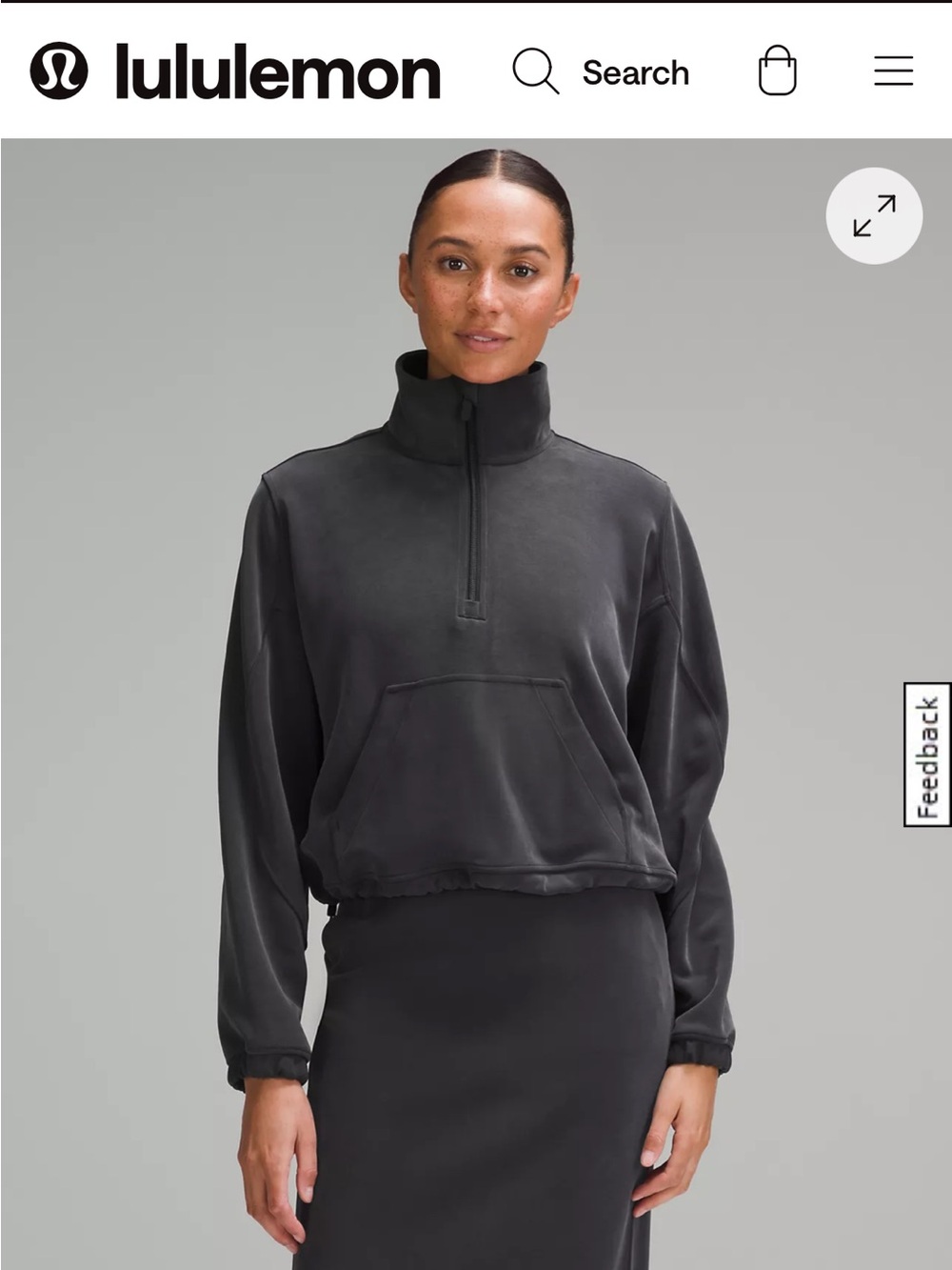 Lululemon Women’s Softstreme Black Quarter-Zip Pullover